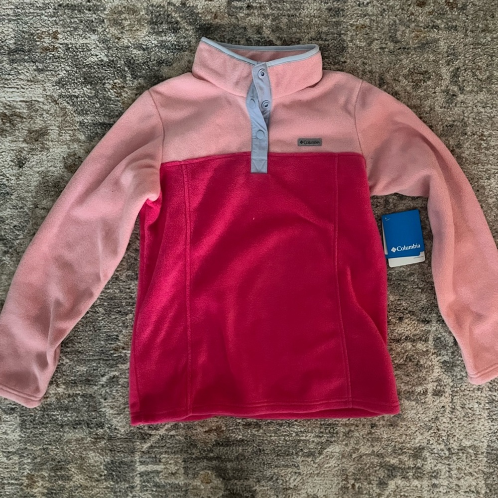 Columbia Kids' Two-Tone Pink Fleece Hoodie
